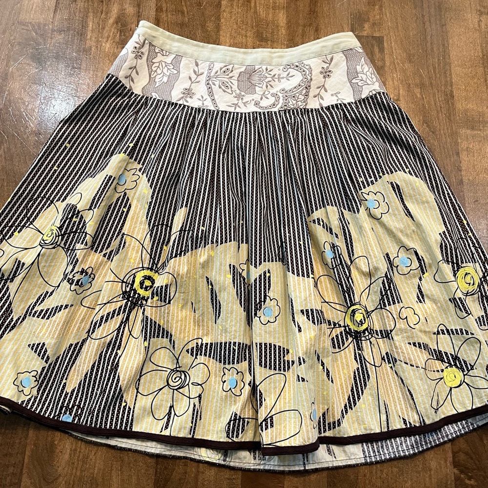 Skirt bohemian Renaissance a-line patterned